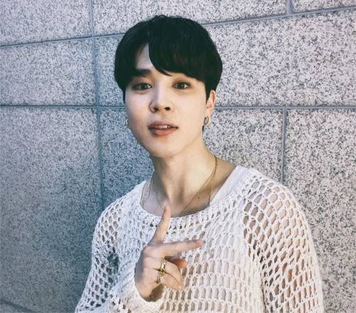 피쉬네트 니트를 착용한 BTS 지민/사진=지민 공식 인스타그램 계정