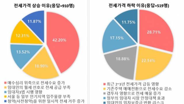 하반기 주택 전세 가격 전망 요인. 응답 비중이 낮은 일부 의견은 제외. 부동산R114 REPS