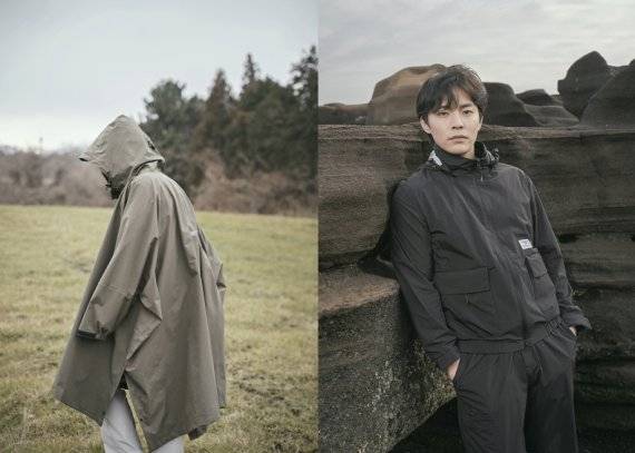 장마철 인기를 끌고 있는 트렉스타 '퍼수트우의'(왼쪽), '752 그린데이 자켓'. 사진=트렉스타 제공