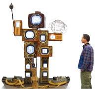 백남준의 TV작품 ‘콜럼버스’(1991).  앤니주다파인아트갤러리  제공