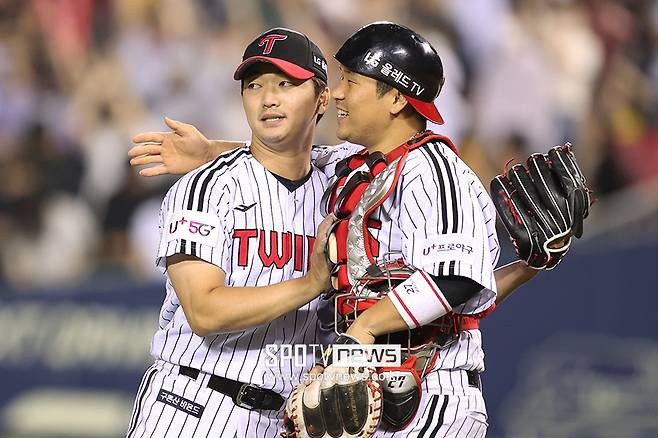 ▲ 고우석 유강남 ⓒ곽혜미 기자