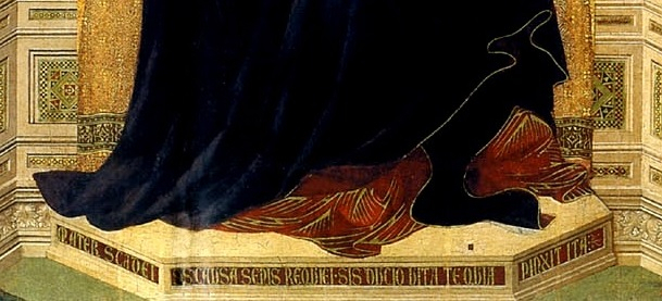 두초, 마에스타(일부 확대), 1308~1311년경.