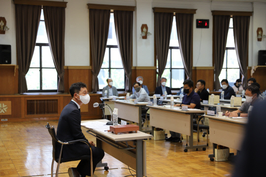 대전시체육회가 지난 1일 대전근현대사전시관 대회의실에서 2022년도 제2차 임시대의원총회를 개최했다. 사진=대전시체육회 제공