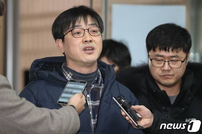 김수억 전 금속노조 기아차 비정규직 지회장. 2019.1.21/뉴스1 © News1 성동훈 기자