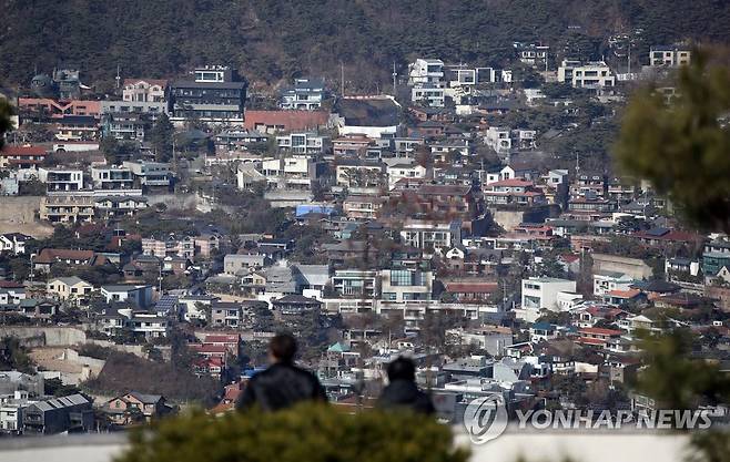 서울 종로구 평창동 단독주택 밀집지역 [연합뉴스 자료사진]