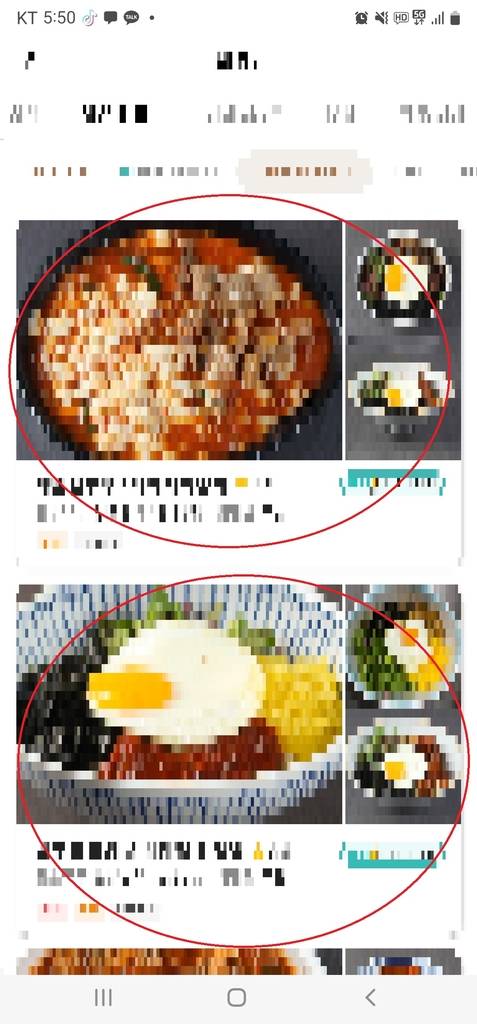 서로 다른 대표메뉴를 내세운 별개의 식당으로 노출되는 A·B사 [배달의민족 갈무리. 재판매 및 DB 금지]