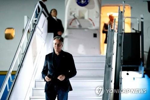 G20 회의 참석차 인도네시아 도착한 美국무장관 [발리<인도네시아> AFP=연합뉴스]