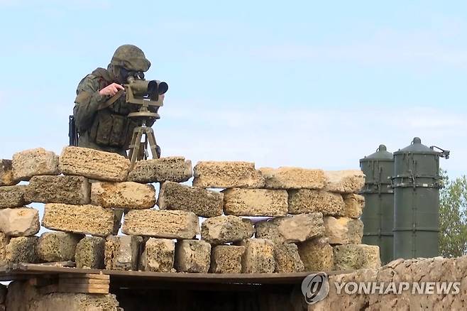 우크라이나 전쟁에서 작전 중인 러시아군 [타스 연합뉴스 자료사진. 재배포 및 DB 금지]