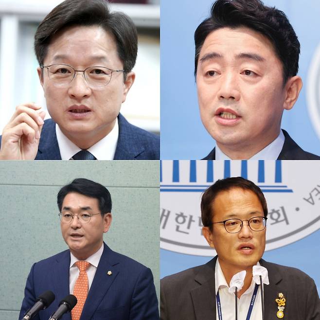 왼쪽부터 시계 방향으로 강병원·강훈식·박주민·박용진 더불어민주당 의원/뉴시스