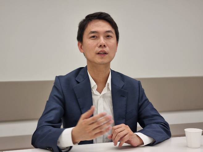 장세영 딥브레인AI 대표가 리메모리 서비스에 대해 설명하고 있다./이은영 기자