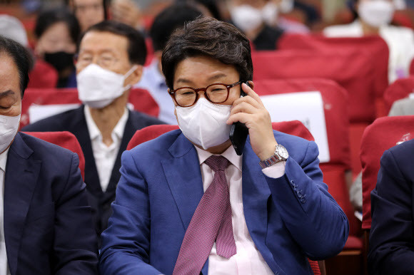 국민의힘 권성동 대표 직무대행 겸 원내대표. 국회 사진기자단