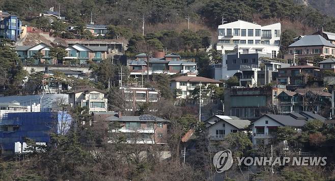 서울 종로구 평창동 단독주택 밀집 지역 [연합뉴스 자료사진]