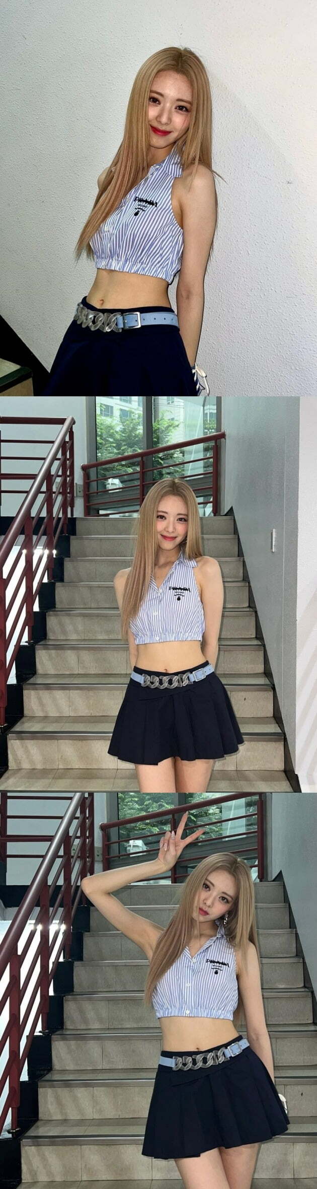 Yuna of group ITZY reported on the latest.Yuna posted a photo on her Instagram account with a butterfly emoticon on Thursday, which shows Yuna posing in a stage costume.In particular, Yuna, who has blonde hair, reveals her unique lovely charm.Meanwhile, ITZY, which Yuna belongs to, made a comeback with its new mini album, Checkmate (CHECKMATE).