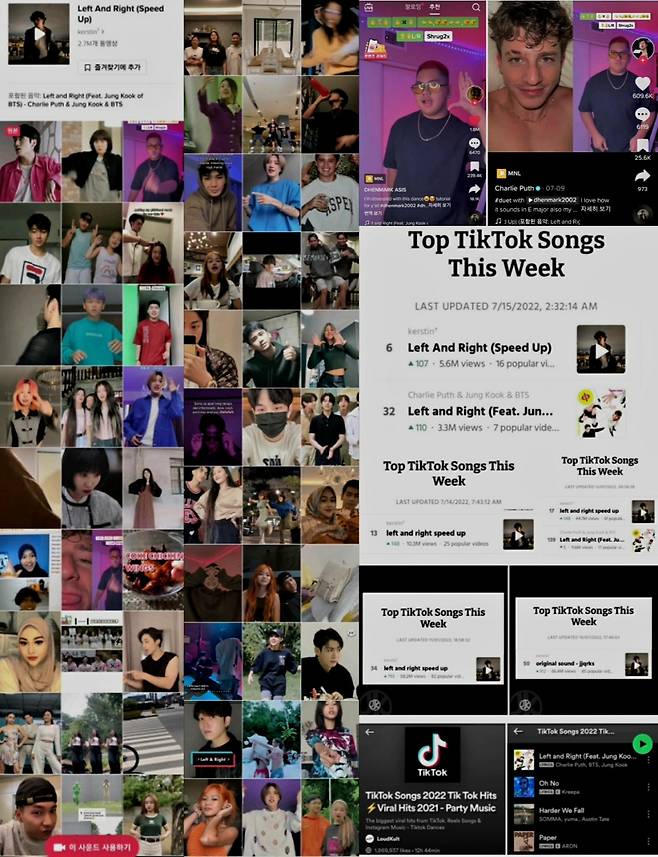 방탄소년단 정국X찰리 푸스 'Left and Right' 틱톡 댄스 챌린지 '열풍'..영상만 200만건 이상 '재미&중독'