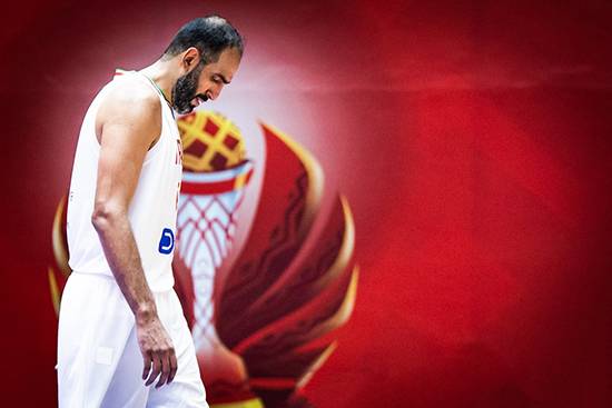 이란 하다디가 20일 요르단과의 아시아컵 8강에서 패하며 조기 탈락의 아픔을 겪었다. 사진=FIBA 제공