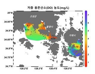 산소부족 물 덩어리 [수과원 홈페이지 캡처, 재판매 및 DB금지]