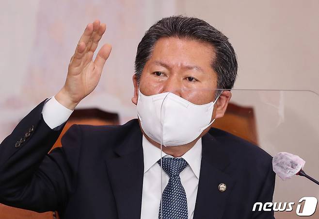 정청래 더불어민주당 의원 (공동취재) 2022.4.26/뉴스1 © News1 유승관 기자