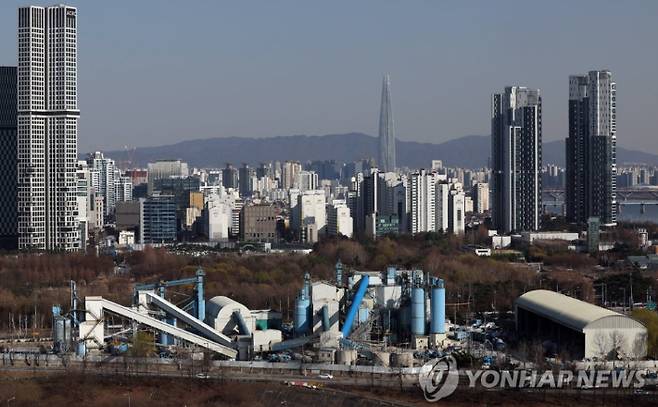 성수동 삼표레미콘 공장 철거. 연합뉴스