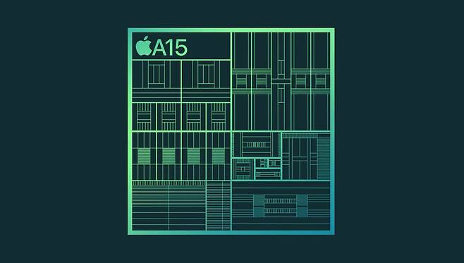 애플 아이폰 전용 칩 A15 바이오닉. /애플 제공