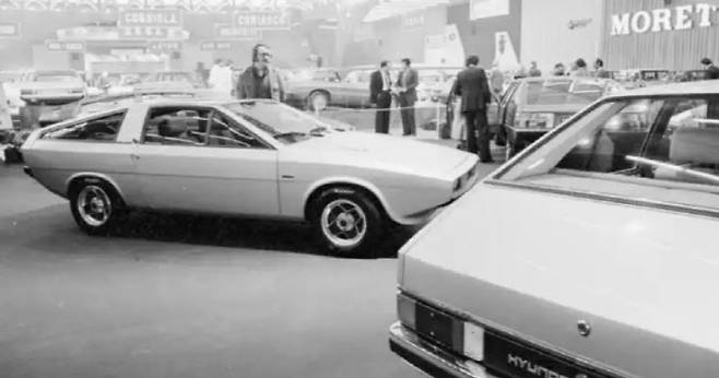 ▲1974년 토리노 모터쇼의 포니 쿠페 콘셉트 (사진=현대차)