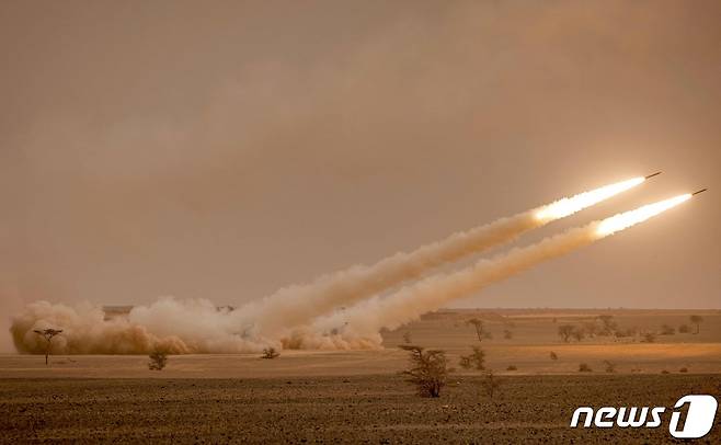 <자료 사진> 미국의 고속기동포병로켓시스템(HIMARS·하이마스). ⓒ AFP=뉴스1 ⓒ News1 김예슬 기자