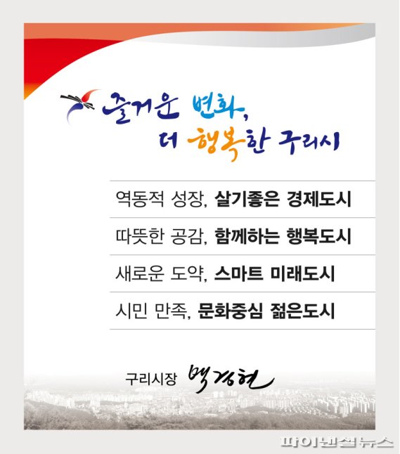 민선8기 구리시 시정구호 “즐거운 변화, 더 행복한 구리시” 확정. 사진제공=구리시