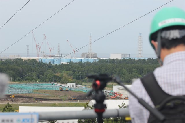 후쿠시마 원전 오염수가 쌓인 저장탱크.