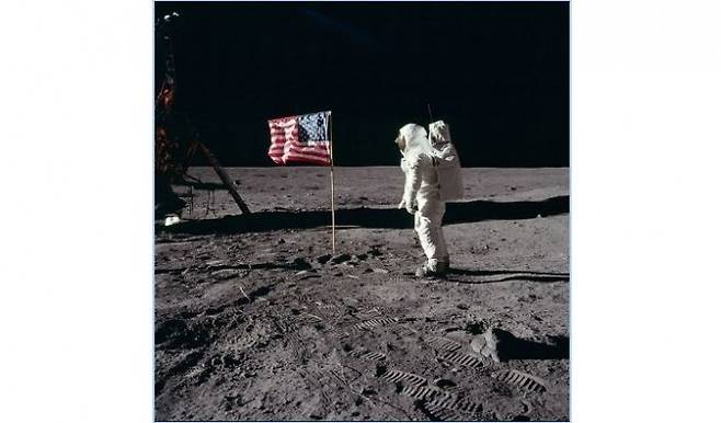 아폴로 11호의 달 착륙 장면. NASA 제공