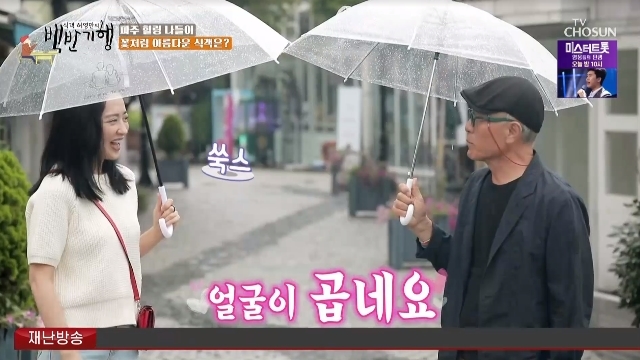 Huh Young-man praised Kim Min-jungs beautyIn the 163th episode of the TV Chosun Huh Young Mans Food Travel (hereinafter referred to as White Travel) broadcast on August 5, actor Kim Min-jung joined the Paju esophagus trip in Gyeonggi Province.On the day, Kim Min-jung first appeared, singing Huh Young-man, Teacher! Rainy weather, Kim Min-jung showed off her dazzling beauty through the umbrella.Huh Young-man, who first met Kim Min-jung, looked at his face and praised his appearance as the face is good and made the atmosphere warm.