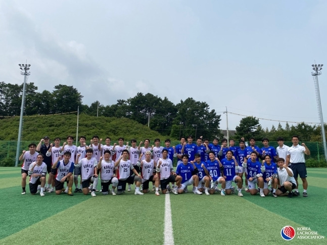 한국 남자 U-21 라크로스 대표팀 선수들 (한국라크로스협회 제공) 재판매 및 DB금지 ⓒ 뉴스1