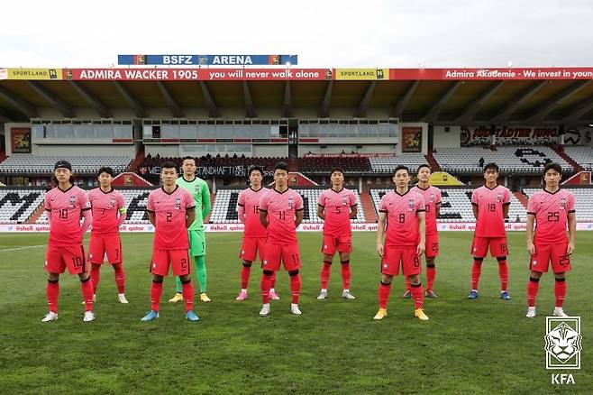 ▲ 2020년 11월 오스트리아에서 열렸던 멕시코, 카타르와의 평가전. 지난 1월 터키 안탈리아 전지훈련을 제외하고 실질적 유럽 원정 평가전은 멕시코, 카타르전이 마지막이다. ⓒ대한축구협회