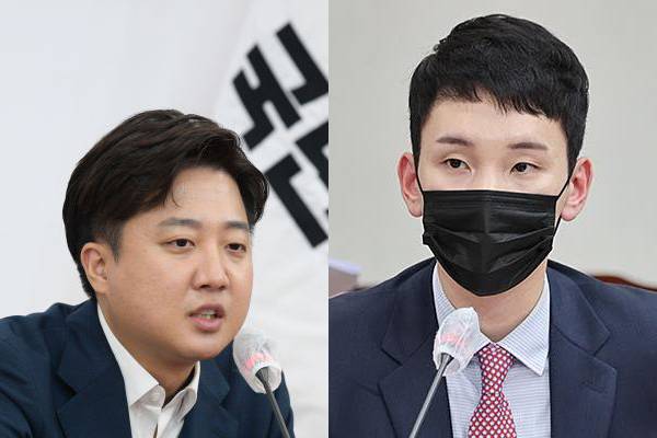 이준석 국민의힘 당대표(왼쪽), 박민영 전 국민의힘 대변인. 연합뉴스, 페이스북 캡처.