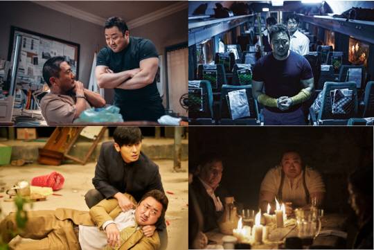 '범죄도시', '부산행', '신과함께-인과연', '이터널스' :