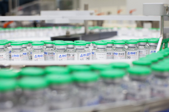 SK바이오사이언스 안동L하우스에서 코로나19 백신 스카이코비원이 생산되고 있다. <SK바이오사이언스 제공>