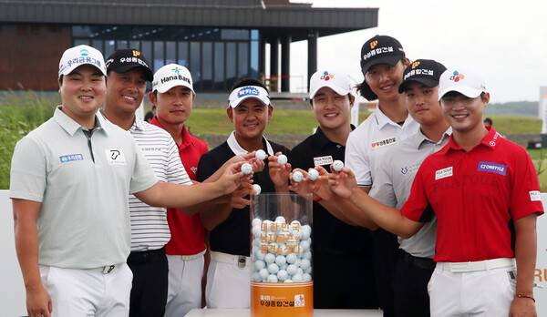 2022년 한국프로골프(KPGA) 코리안투어 우성종합건설 오픈에 출전하는 황중곤, 김재호, 박은신, 박상현, 김민규, 이유석, 이규민, 배용준 프로. 제공=KPGA