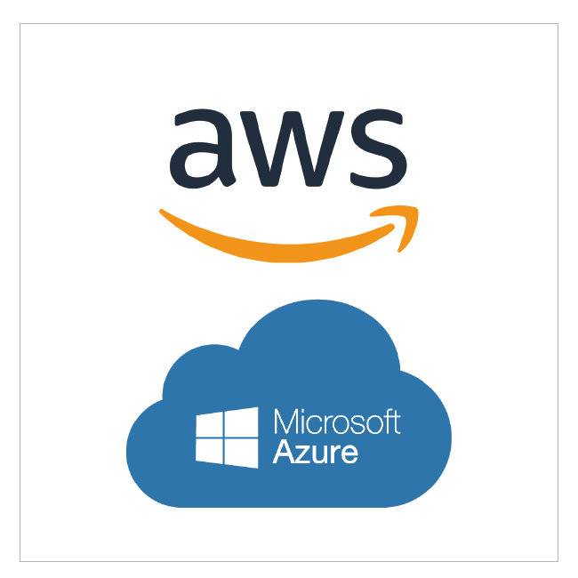 클라우드 서비스의 대표 격으로 꼽히는 아마존의 ‘AWS’와 마이크로소프트의 ‘Azure’. [아마존, 마이크로소프트]