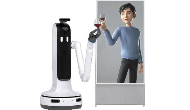 국내 최초 팔이 달린 가사 도우미 로봇 ‘삼성 봇 핸디’. [삼성전자]