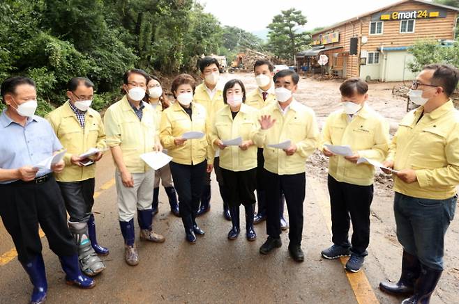 경기도의회 수해 현장 방문. / 사진제공=경기도의회