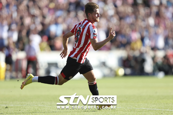 브렌트포드 FC 미드필더 마티아스 옌센. 사진｜뉴시스/AP