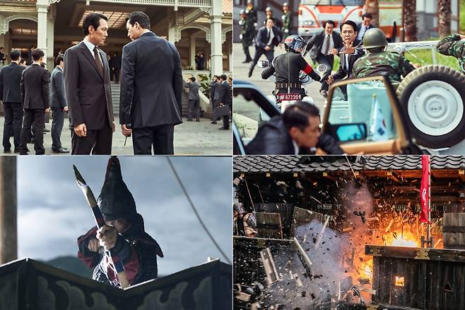 영화 '헌트'와 '한산: 용의 출현' 스틸컷. 메가박스중앙㈜플러스엠·롯데엔터테인먼트 제공