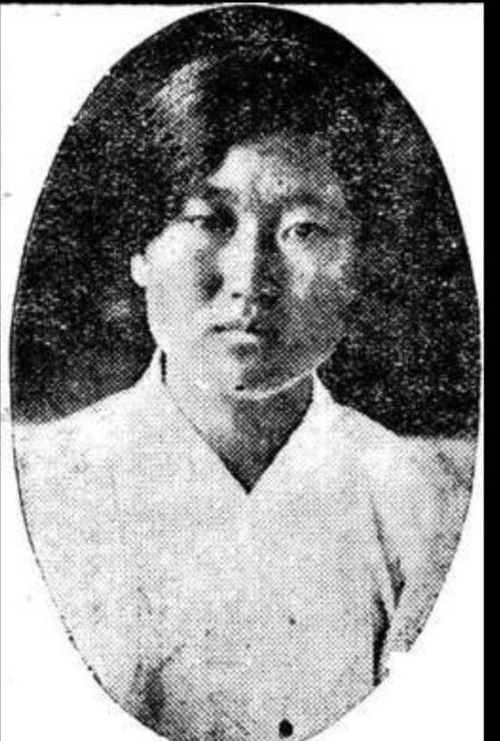 1933년 9월 조선공산당 재건 사건으로 재판받던 당시 신문에 실린 김명시 장군 모습. 사진 열린사회희망연대