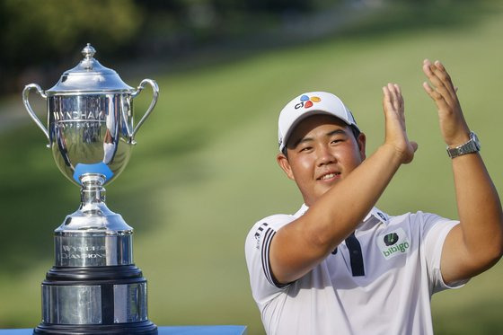 지난 8일 윈덤 챔피언십에서 우승한 김주형. AFP=연합뉴스