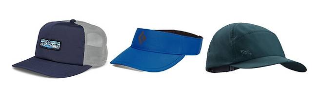 망사로 된 모자와 챙만 있는 스타일.