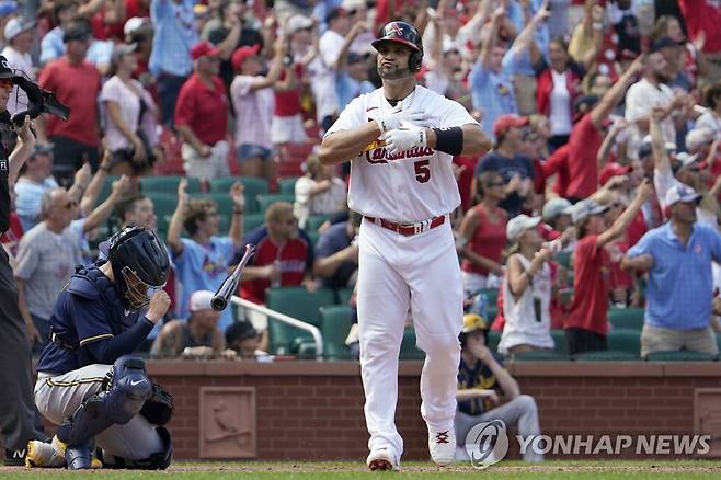 홈런 친 푸홀스 [AP=연합뉴스]
