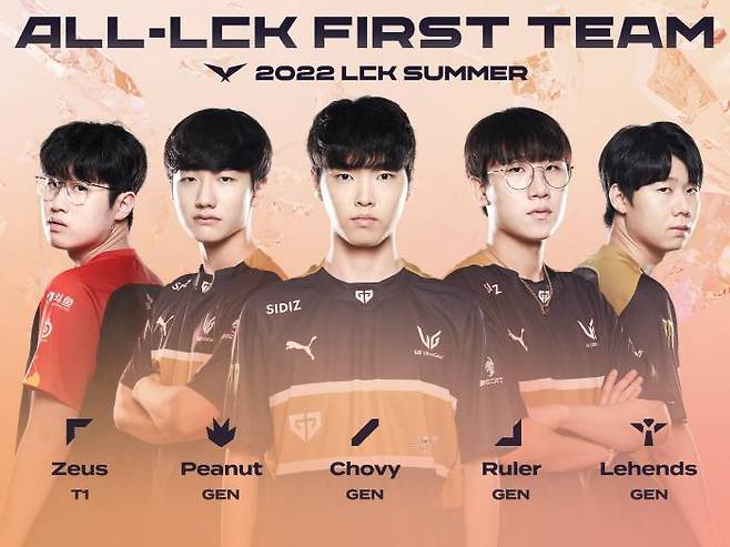 2022 서머 올 LCK 퍼스트 팀(제공=LCK).