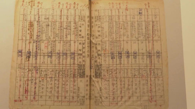 화학무기 연구한 일본군 516부대 명단. 중국 매체 펑파이 캡처