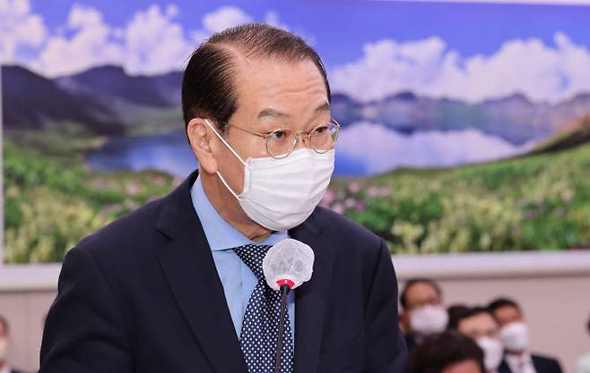 권영세 통일부 장관이 1일 국회에서 열린 외교통일위원회 전체회의에서 현안 보고를 하고 있다. (사진=연합뉴스)