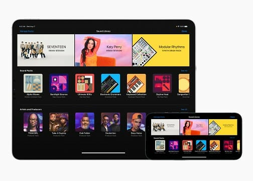 애플 작곡 앱 개러지밴드에 세븐틴·케이티 패리 인기곡 리믹스 세션이 추가됐다. (사진=애플)