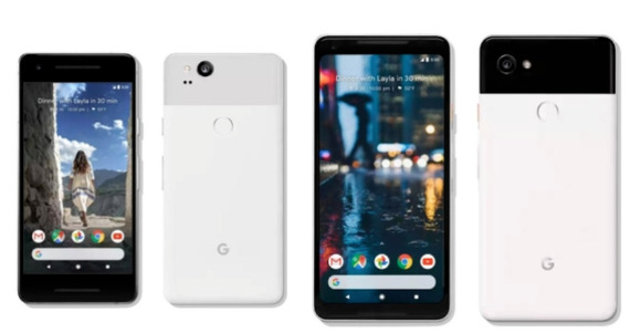 왼쪽부터 구글 픽셀2(Pixel 2), 픽셀2XL(Pixel 2 XL) 이미지. [사진=구글]