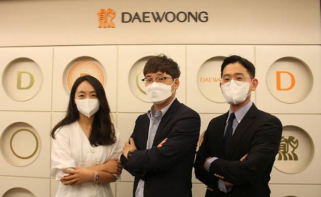 사진 왼쪽부터 대웅제약 마케팅본부 소화기사업팀 장진화 PM, 서욱 팀장, 이재빈 PM (사진=대웅제약 제공) *재판매 및 DB 금지
